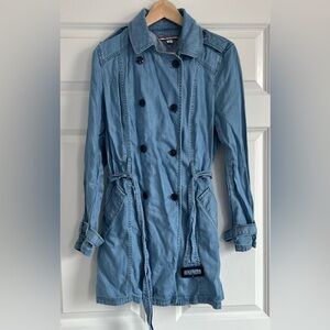 TOMMY HILFIGER denim trench coat